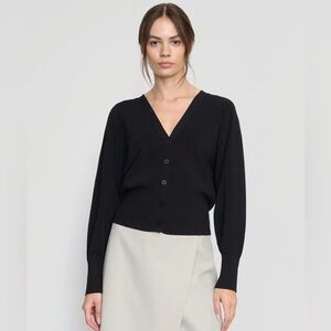 NWT! Women's Roolee Button Down Black Cardigan Size Medium